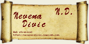 Nevena Divić vizit kartica